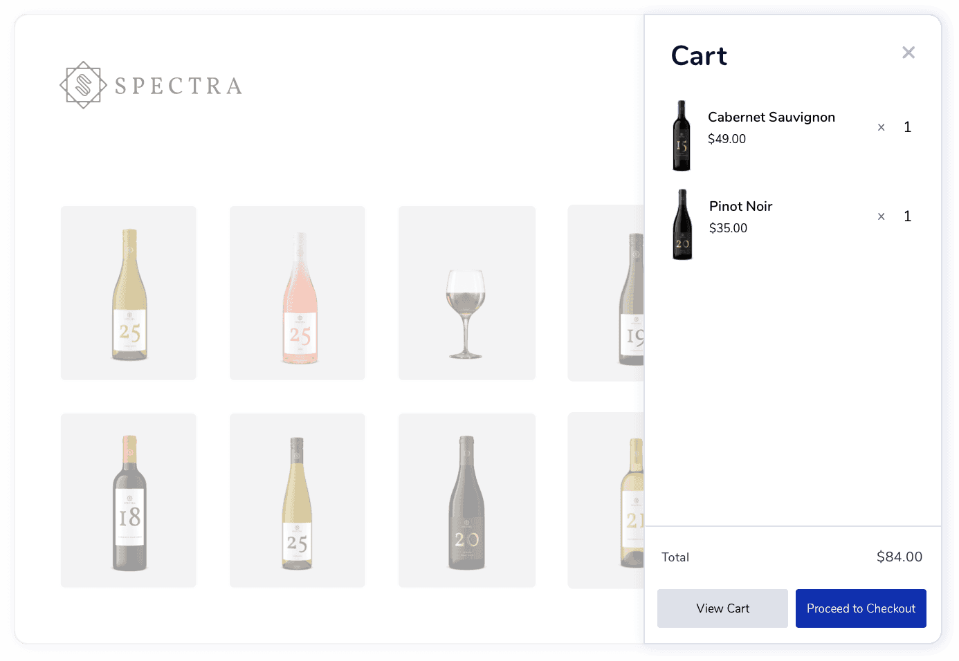 A screenshot of Commerce7 platform.